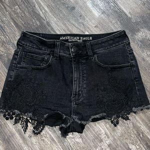 American eagle black shorts